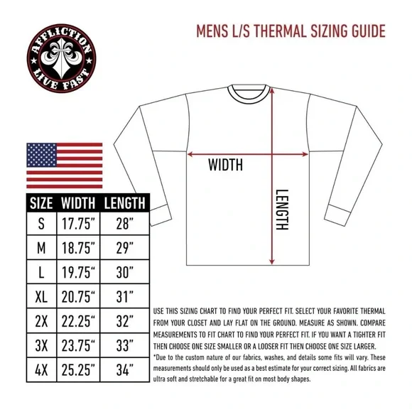 Archaic by Affliction Men's Thermal Shirt SHIELDED Wing Biker Gray - Picture 2 of 9